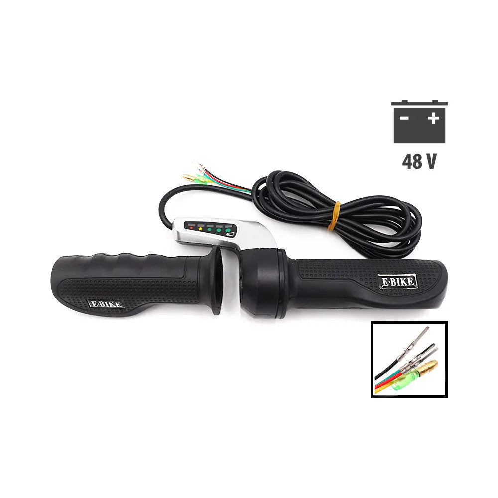 Poignée Accelerateur Draisienne 48v Indicateur Batterie Over Watt