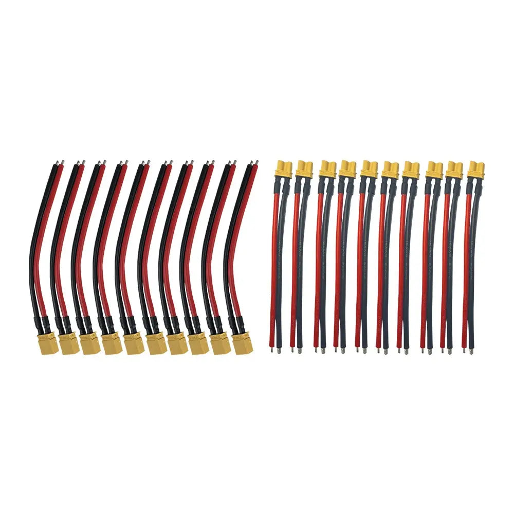 Pack Prises XT30 Avec Cables X10 males + X10 femelles Over Watt