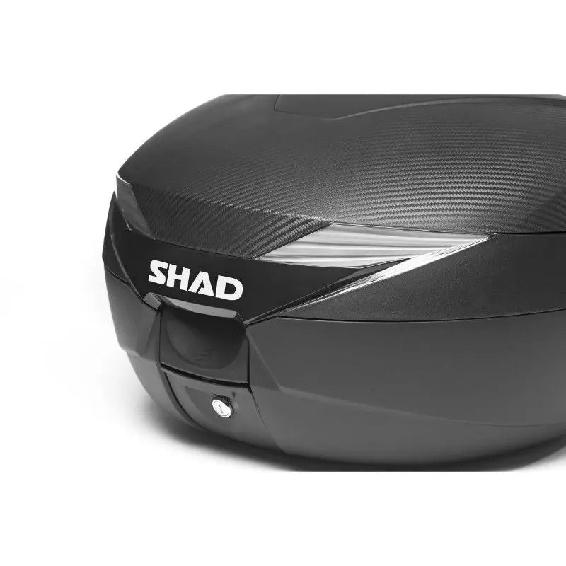 TOP CASE SHAD SH39 CARBONE 39L AVEC PLATINE (CONTENANCE 2 CASQUES JET OU 1 CASQUE INTEGRAL + ACCESSOIRES) SHAD