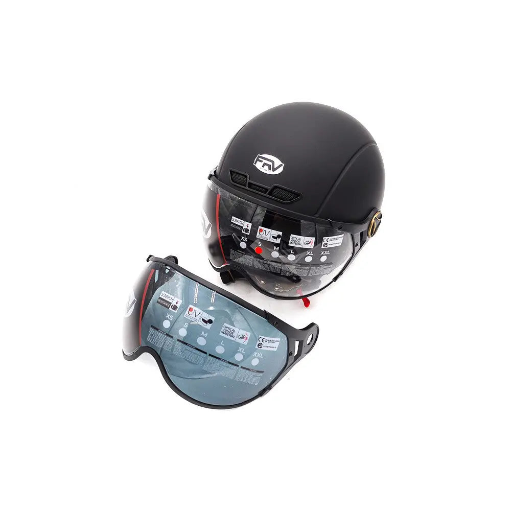 Casque JET FRV Noir Mat (taille S à XL) (M) Over Watt