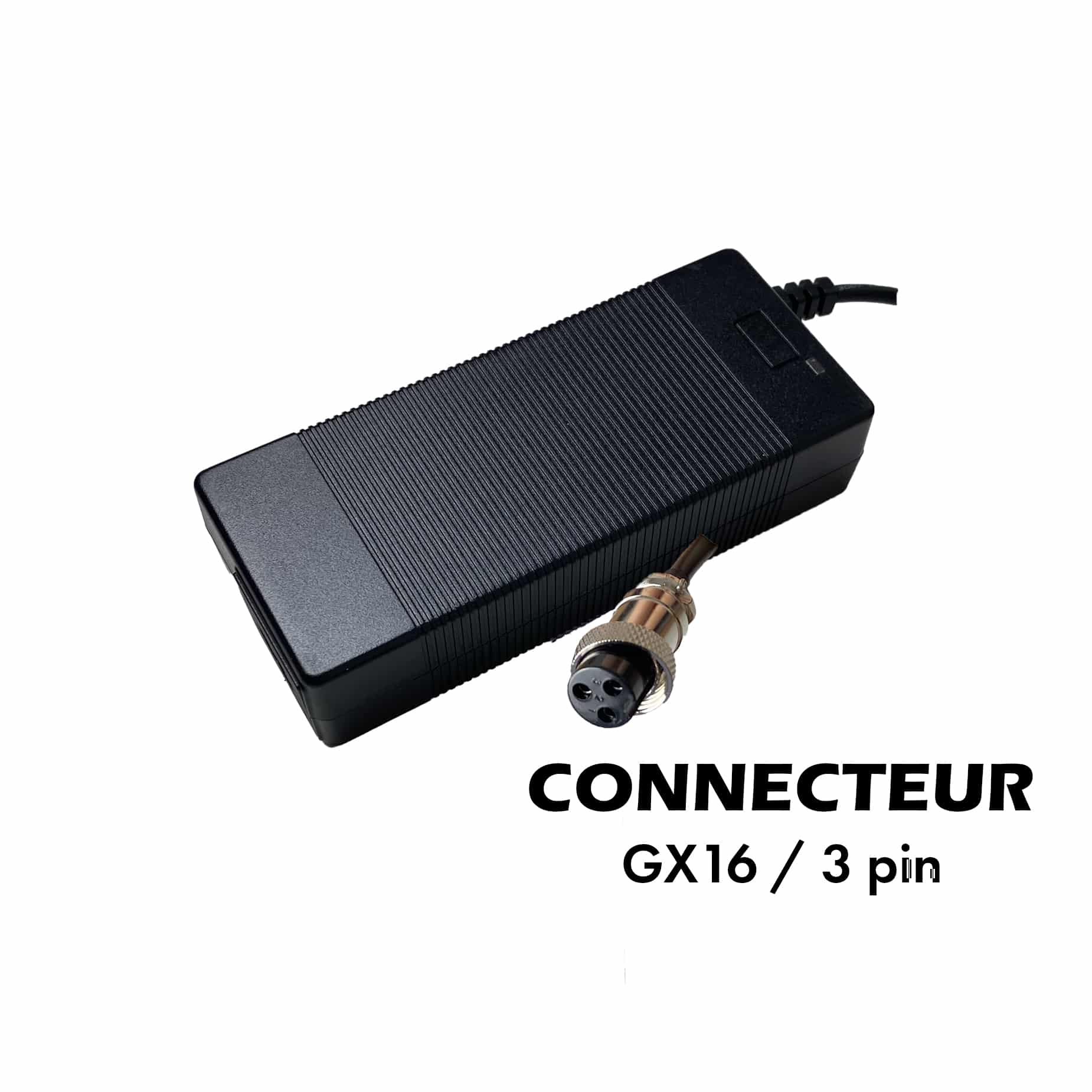 Chargeur 52V ➡️ 58.8V / 2A (connecteur GX16-3p) Over Watt