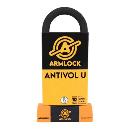 ANTIVOL U ARMLOCK CK3 NOIR/ORANGE 85 x 250 mm (DIAM 18 mm) (CLASSE SRA) Auvray