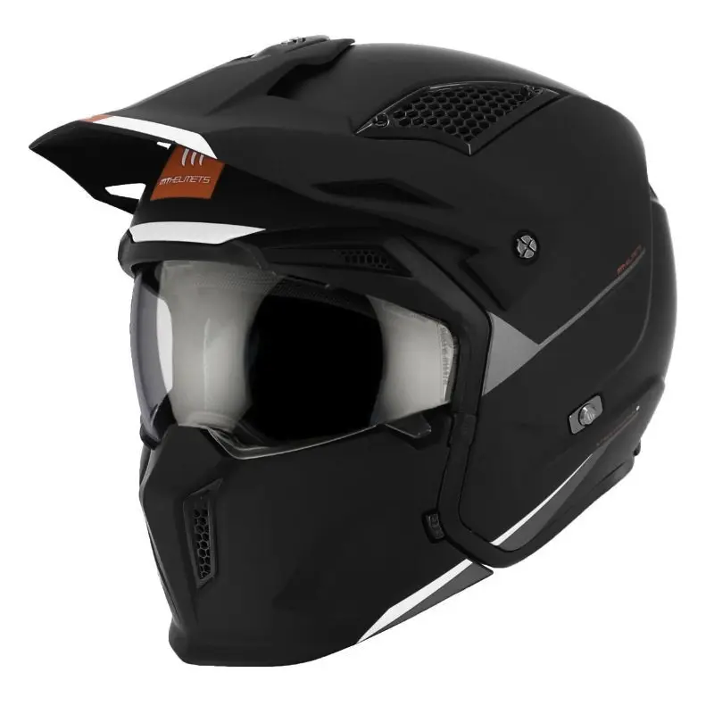 CASQUE TRIAL MT STREETFIGHTER SV UNI SIMPLE ECRAN TRANSPARENT TRANSFORMABLE AVEC MENTONNIERE AMOVIBLE MT Helmets