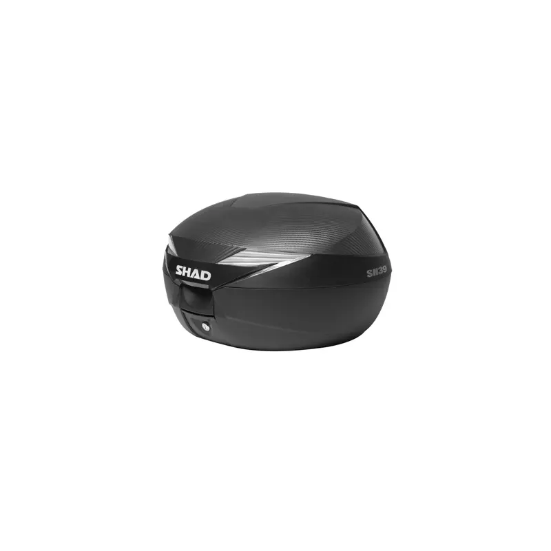 TOP CASE SHAD SH39 CARBONE 39L AVEC PLATINE (CONTENANCE 2 CASQUES JET OU 1 CASQUE INTEGRAL + ACCESSOIRES) SHAD