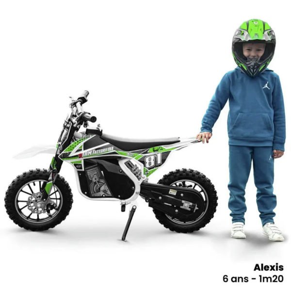 Pocket Bike Enfant Électrique 500W MX Vert